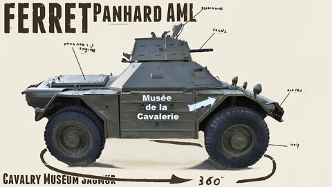 Ferret Armored Car Panhard AML - Walkaround - Cavalry Museum Saumur.