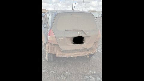 Muddy road vs Hinda fit highlights better POV. the mud ripped my rear bumper off. 😄