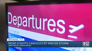 More flights canceled by winter storm