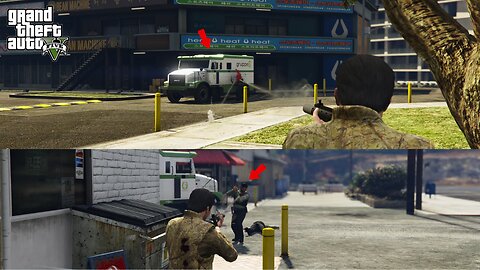 Michael's robbed bank van's unintentionally | GTA 5