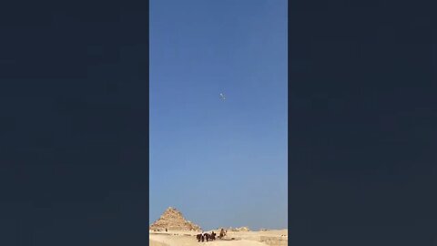 EGYPTAIR Boeing 777-300 Flying Over Pyramids