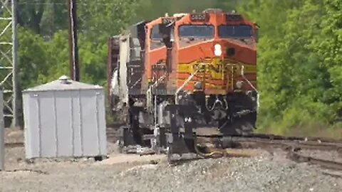 Norfolk Southern Manifest Mixed Freight with BNSF Power from Berea, Ohio May 27, 2023