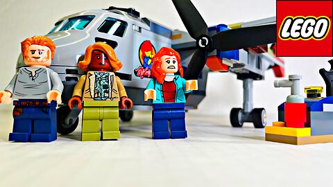 LEGO Jurassic World Quetzalcoatlus Plane Ambush 76947 Timelapse Build