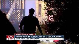 Lockport firefighters working overnight fire