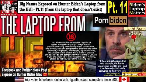 Big Names Exposed on Hunter Biden’s Laptop from the Hell Pt 11 (from the laptop that doesn’t exist)