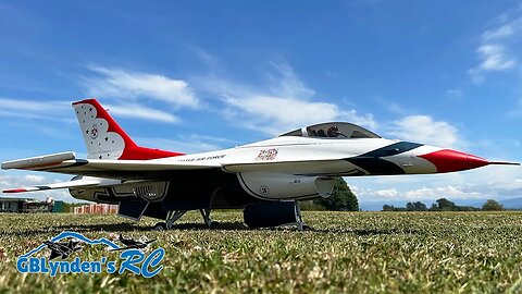 E-flite F-16 Thunderbirds 80mm EDF Jet | Bryan's Windy Day Flight