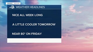Temperatures will drop a bit tomorrow, but nice fall weather continues all week