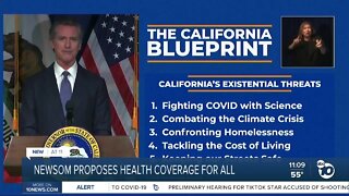 Newsom proposes health coverage for all