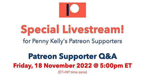RECORDING 📌 [18 November 2022] 📌 Special Patreon Livestream!