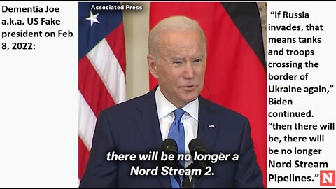 Biden ‘Promised’ To Stop Nord Stream Pipelines If Russia Invades Ukraine. Pipelines just Exploded