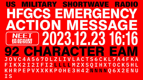 US Military Radio | 92 character long Emergency Action Message! | Dec 23 2023