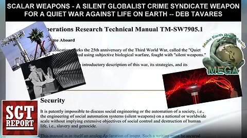 CURSED IS THE DAY WHEN THE KHAZARIAN MAFIA GLOBALIST CRIME SYNDICATE STOLE ALL TESLA TECHNOLOGY -- SCALAR WEAPONS - A SILENT GLOBALIST CRIME SYNDICATE WEAPON FOR A QUIET WAR AGAINST LIFE ON EARTH -- DEB TAVARES