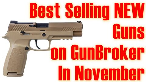 What were the BEST SELLING New Guns on GunBroker in November?