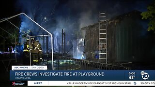 Fire burns shed at YMCA in Kearny Mesa