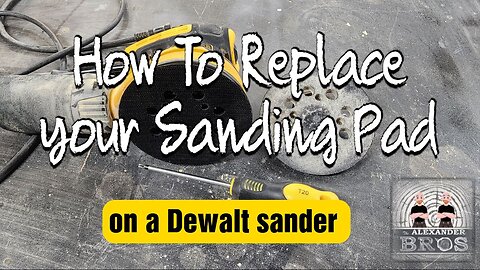 How To Replace Your Sanding Pad On Your Dewalt DWE6423 Sander