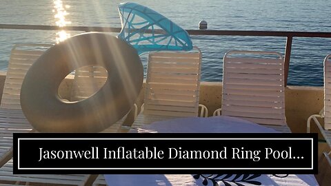 Jasonwell Inflatable Diamond Ring Pool Float - Engagement Ring Bachelorette Party Float Stagett...