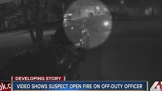 Video shows suspect open fire at off-duty KCMO officer