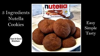 3 Ingredient Nutella Cookie Recipe
