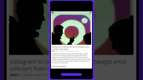 Live News: Instagram to roll back its recent changes amid criticism from users #shorts #news