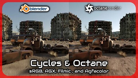 Blender 3D - Cycles & Octane - sRGB, AGX, Filmic, and Agfacolor