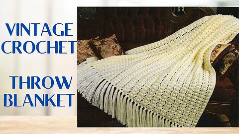 Vintage Crochet Throw Blanket - Make this elegant & timeless throw blanket today!
