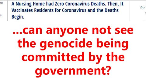...can anyone not see the genocide being committed by the government?
