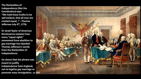 The Truth About: All Men Are Created Equal- Stated in The Declaration of Independence (Not Constitution)