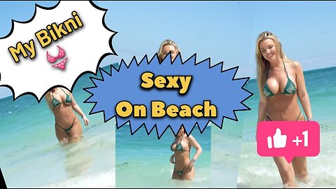 Sexy Girl On Beach | Wearing Bikni 👙🥵🥵 On Beach ⛱️ | Hot Girls Channel Sexy Girls