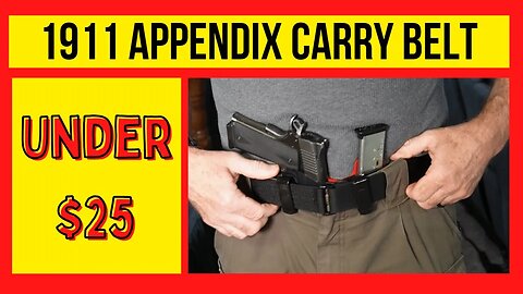 1911 Appendix Carry Holster Belt Review. This Wolf Tactical Belt is Under $25 on Amazon!