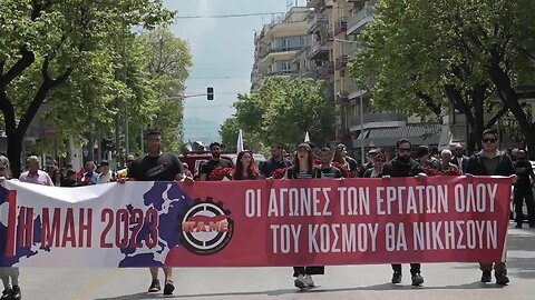 Greece: 'Workers you can do it' - Thousands march in Thessaloniki for Labour Day rally - 01.05.2023