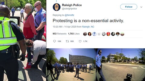 EXCLUSIVE: Bodycam video shows Raleigh Police crackdown on 1st Reopen NC protest (04/14/2020)