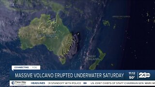 Massive volcano erupted underwater Saturday