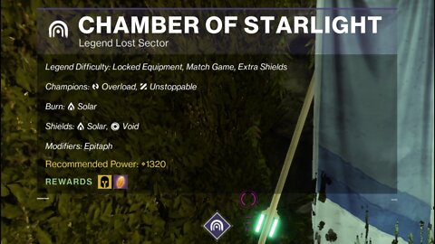 Destiny 2, Legend Lost Sector, Chamber of Starlight on the Dreaming City 1-15-22