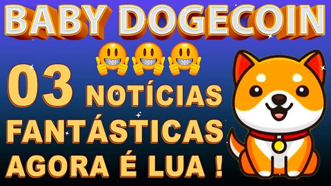 BABY DOGE COIN - 03 NOTÍCIAS FANTÁSTICAS, AGORA É LUA !!!
