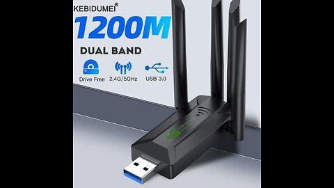 Dual Band USB wifi 1200Mbps Adapter 2.4GHz By Digital Threads