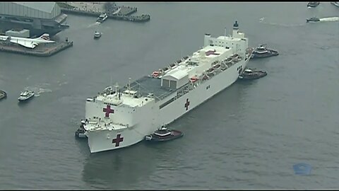 USNS COMFORT arrives at Pier 90. March 30, 2020 + + +