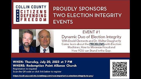 Professor David Clements on Election Integrity at Collin County - Citizens Defending Freedom