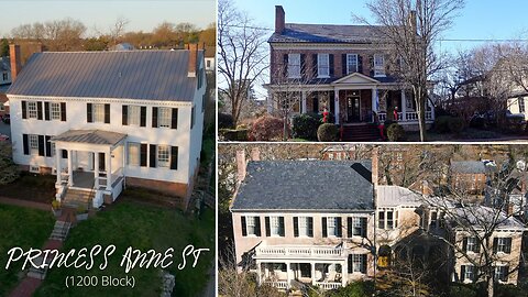 Historic homes on PRINCESS ANNE STREET (1200 Block) - Fredericksburg, VA