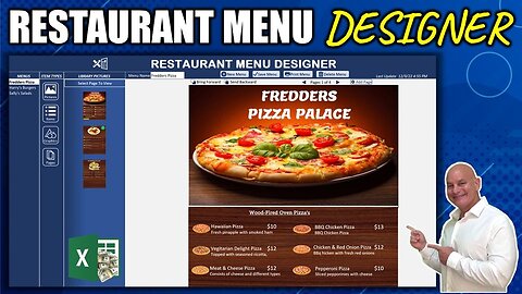 How To Turn Excel Into A Graphic Design Application With This Restaurant Menu Builder +FREE DOWNLOAD