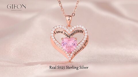 Sterling Silver Necklace for Women,Wife Jewelry Rose Gold,Mom Birthday Valentines Mothers Day Gifts,