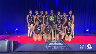Riviera Beach Chargers cheer and dance looking ahead to globals tournament