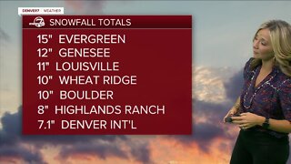 Colorado snow totals for Dec. 28-29, 2022 snowstorm