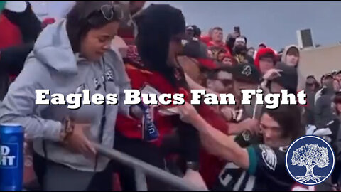 Multiple Fan Fights Break Out at Eagles Bucs Playoff Game | Fan Thrown Down Stairs