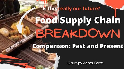 Food supply chain; A breakdown comparison past and present. Is it a black pill?