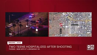 Two teenagers shot in Phoenix, near 28th Street & Broadway