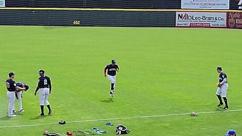 Anthony Volpe Warming Up for AA Somerset Patriots