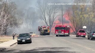 Large fire burning north of downtown Monte Visa, forcing evacuations