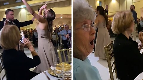 Grandma Has Priceless Reaction To Her Granddaughter Taking A Shot