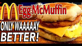 HOW TO MAKE AN EGG McMUFFIN AT HOME ONLY BETTER! | Chomp Chomp Chewy