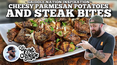 Cheesy Parmesan Potatoes and Steak Bites | Blackstone Griddles